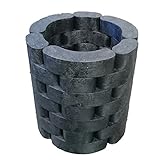 レンガ調 軽量花壇 レンブロック カーブ 42ピース   ブラック