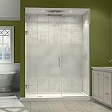 DreamLine shdr-244557210-hfr Unidoor Plus 72 " High x 46 "ワイドヒンジ付きフレームレスS、 45-1/2-Inch - 46-Inch x 7