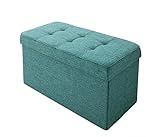 折りたたみ式収納スツール (スツール・収納・オットマン)　2P (ディープシーブルー)