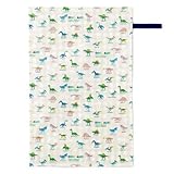 赤ちゃんにやさしい安心おむつ替えシート（日本製） 防水　コンパクト収納　出産祝い　恐竜王者が大集合(スケアー地・生成)　B0701900　日本製