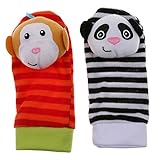 Lovoski 幼児　赤ちゃん　柔らかい　靴下　おもちゃ　ふくらはぎ　ガラガラ　ベル　贈り物　全6タイプ選べる - ＃1