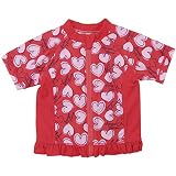 盛夏SWIMMING WEAR(スイミングウエア) 2WAY女児ハート柄半袖ラッシュガード 95cm /R NO.C-4864452