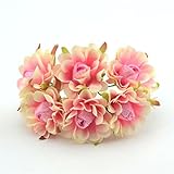 60個4 cm人工Poppyフラワーブーケシルクチェリー花ホームDIY花輪ウェディングデコレーションFakeデイジー花 One Size ピンク SEDFGJ32814372229
