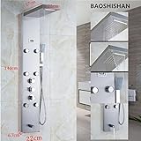 Shower Panel Faucet with Temperature Digital Display Thermostatic Shower Column Body Massage Jets