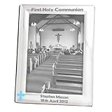 Personalized Blue Cross Silver 5x7 Frame - FREE ENGRAVING by Gift Cookie