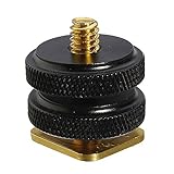 1/4 Inch Dual Gold Nuts Tripod Mount Screw To Camera Hot Shoe (Usa)