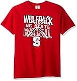 NCAA North Carolina State Wolfpack Baseball Bats半袖快適カラーTシャツ、ミディアム、レッド
