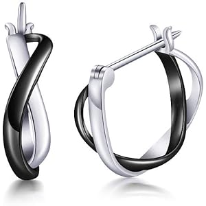 S.White ピアス レディース 人気 ツートンカラー黒 フープピアス カップル 「永世の愛」 シルバー925 ピアス… S.White ピアス レディース 人気 ツートンカラー黒 フープピアス カップル 「永世の愛」 シルバー925 ピアス…