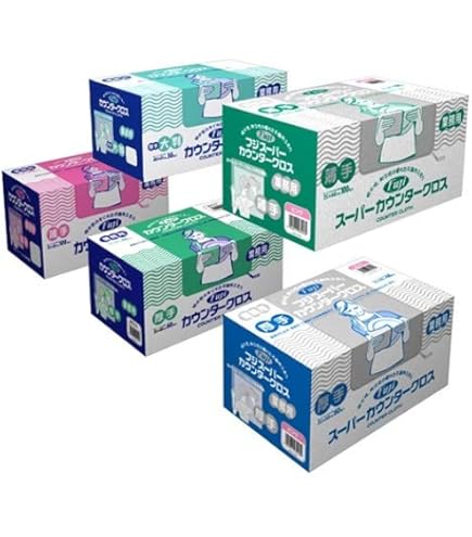 Amazon｜クラフレックス カウンタークロス(60枚入)グリーン｜ふきん