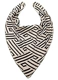 Adult Bib Bandana Special Needs Dribble Bib 2 Pack 1 x Black/White Zigzag1 x Brown/Blue Diamond by O