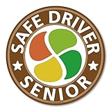 高齢者マーク ステッカー もみじマーク 高齢者ステッカー シルバーマーク もみじまーく しるばーまーく かわいい おしゃれ シンプル 車 安全運転 ゆっくり走ります（en/ブラウン)