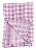 lulujo Baby Reversible Muslin Cotton Swaddles Blanket, Passion Pink, 47" x 47" by lulujo [並行輸入品]