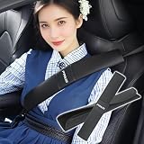 プリウス 専用 シートベルトカバー 40CM 長いサイズ 肩の圧迫感軽減 PRIUS 新型 プリウス 60系 50系 30系 カスタム アクセサリー シートベルト ストッパー クッション 肩と首の保護 てシートベルトの擦り傷を防止し マジックテープ取り付け 内装パーツ 車用品（2本 カーボン調）