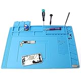 DANIU 45 x 30 cm 磁気熱絶縁シリコンパッドデスク BGA はんだ修理ステーションマットメンテナンスプラットフォームを使用して磁気のセクション