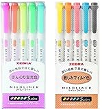 Zebra MILDLINER、蛍光ペンマーカー5色セット(wkt7 – 5 C) / 5色セット(wkt7-n-5 C) 2パック