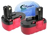 2xパック - Bosch GDS 18 V-HT 互換バッテリー : Bosch 18V 電動 工具用 バッテリー対応 (3300mAh, 18V, ニッケル水素)
