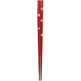 一双 日本製 箸 漆 (輪島塗) 梅花紋 (うめかもん) 21.5cm