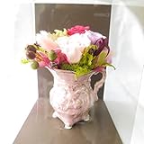 プリザーブドフラワー 誕生日 花 フラワーアレンジメント クリアケース入り (ルナ ピンク)