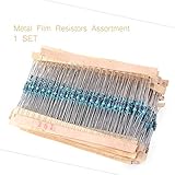 Mallofusa 156値1〜10Mオーム1 / 4W金属皮膜抵抗器組立キット3120pcs高品質