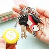 function-rulerホットポータブルリトラクタブルルーラーセンチメートル/インチプラスチックキーチェーンテープメジャー イエロー 5646345083114