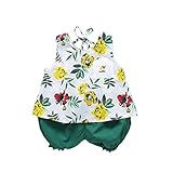 ベイビー服 女の子 Pojourノースリーブトップス Ｔシャツ+パンツ ガールズかわいい花 通気 子供ギフト 綿 70cm 緑