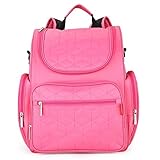 Happylifehere レディース マザーズバッグ ママ バッグ リュック 2way 大容量 ベビーカー掛け 多機能 防水 おしゃれ オムツ替えシート セット TYPEA レッド