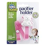 Baby Buddy ベビー バディ ホワイトベア マルチクリップ シングル おしゃぶりホルダー ピンク