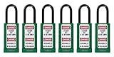 ABUSロック19661 74lb / KDグリーン6 /パック40 ABUS plastic-covered安全南京錠74シリーズ