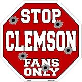 スマートブロンドClemsonファンのみメタルノベルティOctagon Stop Sign bs-306