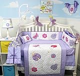 SOHO Lavender Little Lady Crib Nursery Bedding Set 14 pcs by SoHo Designs