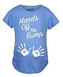 マタニティHands Off The Bumpキュート妊娠シャツ妊娠Funギフト発表 US サイズ: XL カラー: ブルー