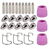 プラズマ カッター 消耗品 トーチ電極チップノズル シールドカップスペーサーガイドキット SG-55 AG-60 WSD-60に適合