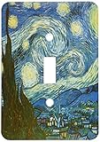 3drose LSP _ 164649 _ 1 Starry Night by Van Goghヴィンテージライトスイッチカバー