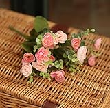 BAGEHUA ティーローズ花の装飾花装飾人工シルクフラワー花柄の結婚式のシミュレーションは、単一のビームを照射