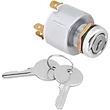 イグニッション スイッチ 12V ユニバーサルエンジンスタートスイッチ イグニッション コントロールスイッチ カーオート4ポジション ON OFF スタートイグニッション スイッチキー付きコントロール