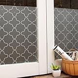 カカシ ウィンドウフィルム ガラス飾り 目隠しシート ガラスシール 断熱フィルム 紫外線カットフィルム 紫外線カット窓 静電気吸着 食器棚 風呂用 オフィス用窓 熱線遮蔽(クローバー 45x200cm