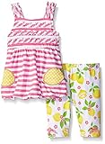 Nannette Little Girls 2 Piece Bubble Top Playwear Set Pink 3-6 Months [並行輸入品]