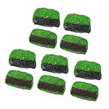 Perfk 樹脂　マイクロ風景置物　5個　芝生の椅子　ミチュア　ドールハウス　庭の装飾　DIY 工芸品　緑色