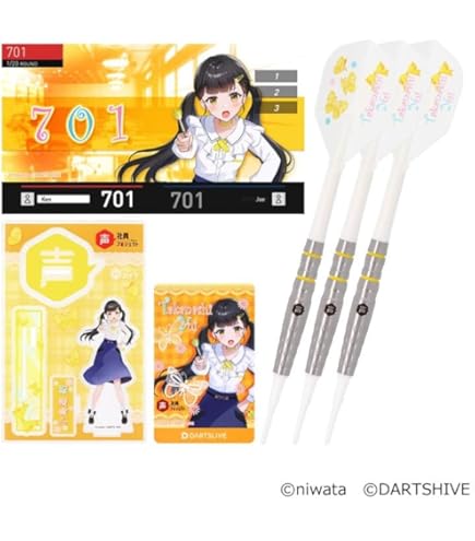 会場限定ver ニコニコ超会議 声社員 ダーツセット 鬼頭明里 ダーツハイブ ダーツで高得点を獲得すると岡本信彦さん、鬼頭明里さん、徳井