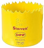 Starrett DH0218 Bi-Metal Dual Pitch Professional Hole Saw, HSS Teeth, 2-1/8' Diameter, 1-5/8' Cuttin