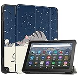 【Moahsiuny】For Fire HD 8 2024 / 2022 / 2020 第12世代 / 第10世代 Fire HD 8 / Fire HD 8 Plus ケース 薄型 PU レザー スマート カバー 傷防止 ハード 軽量 耐衝撃 三つ折り (LM)