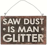 CarsonホームアクセントSaw DustはMan Glitter Sign