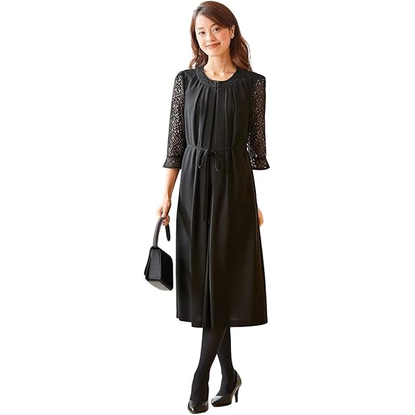 Amazon.co.jp: SORITEAL White Label ブラックフォーマル ワンピース 7  