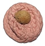 （ガオルイ）Gaorui　ニット帽 太編み ふんわり かわいい 手編み風ニット帽 選べる6色 赤ちゃん 子供用 かわいい 防寒 イエロー　レッド　ピンク　クリーム　ブラック　ブラウン