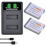 PowerTrust 2Pcs NB-13L Akku und Ladegerät für Canon PowerShot G7X, G7 X Mark II, G7 X Mark III, G5X, G5 X Mark II, G9X, G9 X Mark II, G1 X Mark III, SX740 HS, SX720 HS, SX620 HS, SX730 HS
