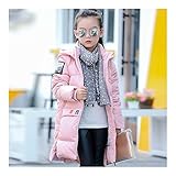 子供服　冬　ダウンジャケット　厚くする　保温　ファッション　ピンク　130cm