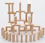 (ミヤレ)miyare　ジェンガ　バランスゲーム 積み木　数字学習　知育玩具　知育おもちゃ　51本　骰子付き　木製