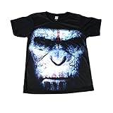 [MAO MAO] 猿の惑星 映画 侵略 ファン モンキー ストリート系 おもしろTシャツ メンズTシャツ半袖 (XL) [並行輸入品]