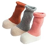 (ビグッド)Bigood かわいい ベビー 赤ちゃん 温かソックス 靴下 ルームソックス カジュアル 新生児 保温ソックス 出産祝い 3足セット 色ランダム（Hタイプ・M）