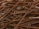 4 Inch Brown Miniature Nylon Cable Tie - 500 Pack [並行輸入品]